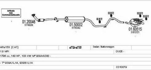 MTS C010079000348 - Izplūdes gāzu sistēma ps1.lv