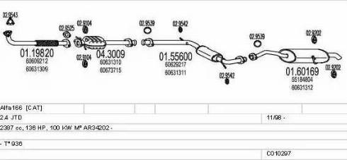 MTS C010297007120 - Izplūdes gāzu sistēma ps1.lv