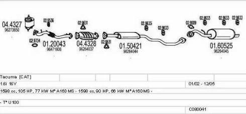 MTS C080041001356 - Izplūdes gāzu sistēma ps1.lv