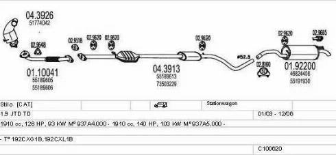 MTS C100620013343 - Izplūdes gāzu sistēma ps1.lv