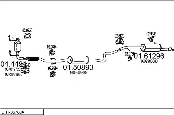 MTS CITR85780A057402 - Izplūdes gāzu sistēma ps1.lv