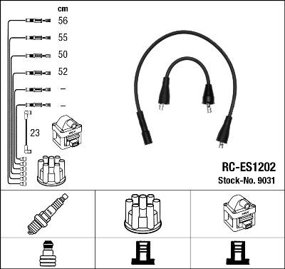 NGK 9031 - Augstsprieguma vadu komplekts ps1.lv