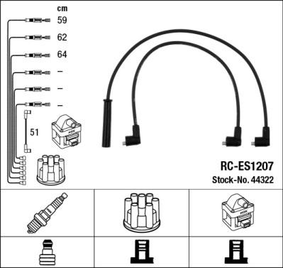 NGK 44322 - Augstsprieguma vadu komplekts ps1.lv