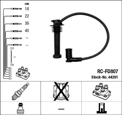 NGK 44291 - Augstsprieguma vadu komplekts ps1.lv