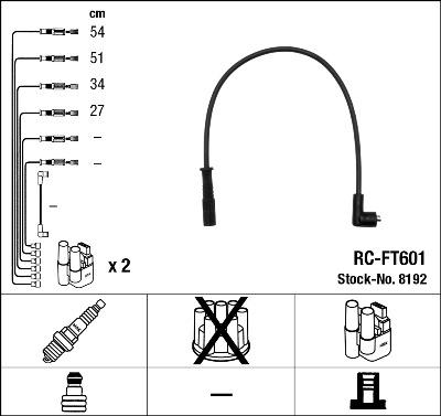 NGK 44283 - Augstsprieguma vadu komplekts ps1.lv