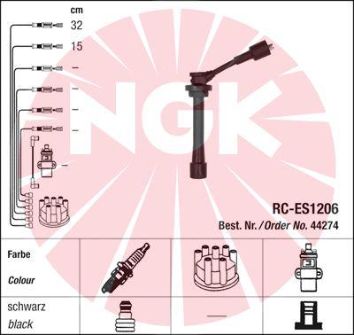 NGK 44274 - Augstsprieguma vadu komplekts ps1.lv