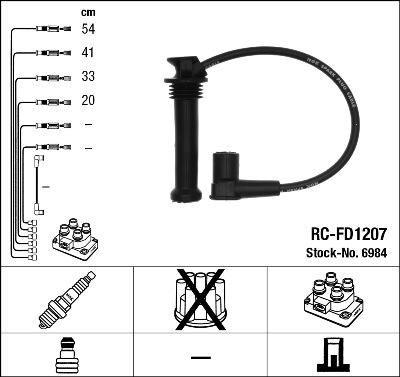 NGK 6984 - Augstsprieguma vadu komplekts ps1.lv