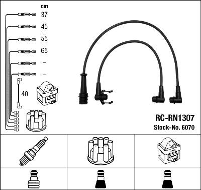 NGK 6070 - Augstsprieguma vadu komplekts ps1.lv