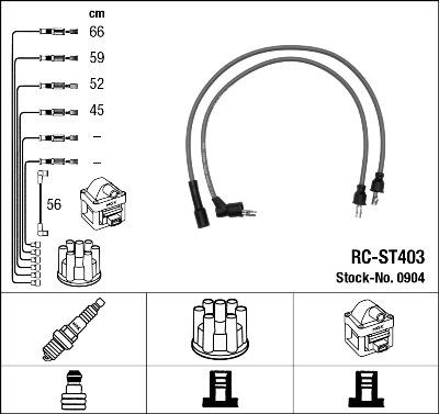 NGK 0904 - Augstsprieguma vadu komplekts ps1.lv