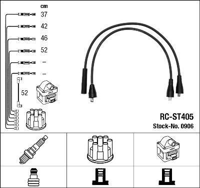 NGK 0906 - Augstsprieguma vadu komplekts ps1.lv