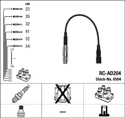 NGK 0504 - Augstsprieguma vadu komplekts ps1.lv