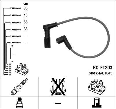 NGK 0645 - Augstsprieguma vadu komplekts ps1.lv