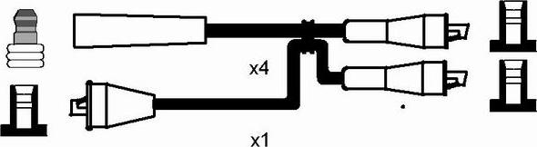 NGK 0664 - Augstsprieguma vadu komplekts ps1.lv