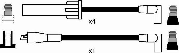 NGK 0614 - Augstsprieguma vadu komplekts ps1.lv
