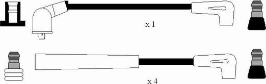 NGK 0615 - Augstsprieguma vadu komplekts ps1.lv