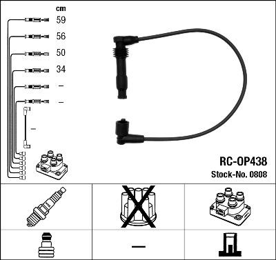 NGK 0808 - Augstsprieguma vadu komplekts ps1.lv