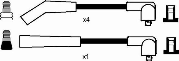 NGK 0889 - Augstsprieguma vadu komplekts ps1.lv