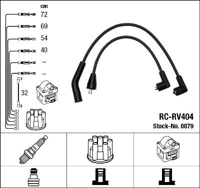 NGK 0879 - Augstsprieguma vadu komplekts ps1.lv