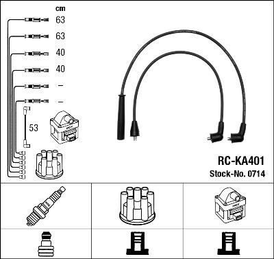 NGK 0714 - Augstsprieguma vadu komplekts ps1.lv