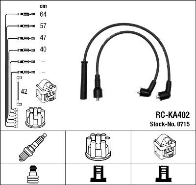 NGK 0715 - Augstsprieguma vadu komplekts ps1.lv