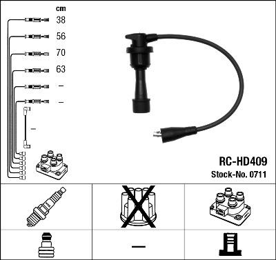 NGK 0711 - Augstsprieguma vadu komplekts ps1.lv