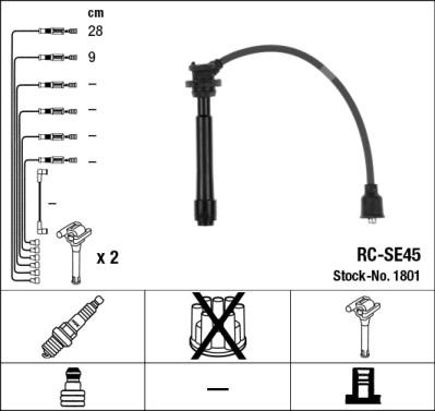 NGK 1801 - Augstsprieguma vadu komplekts ps1.lv