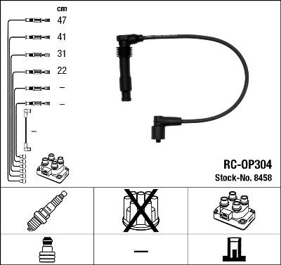 NGK 8458 - Augstsprieguma vadu komplekts ps1.lv