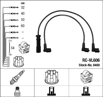 NGK 8469 - Augstsprieguma vadu komplekts ps1.lv