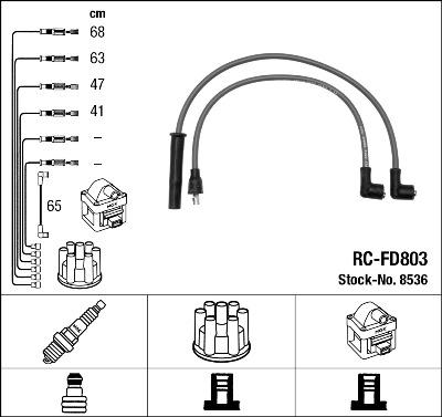 NGK 8536 - Augstsprieguma vadu komplekts ps1.lv