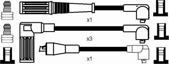 NGK 3666 - Augstsprieguma vadu komplekts ps1.lv