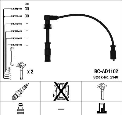 NGK 2348 - Augstsprieguma vadu komplekts ps1.lv