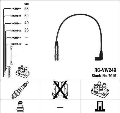 NGK 7015 - Augstsprieguma vadu komplekts ps1.lv