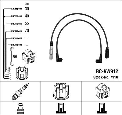 NGK 7318 - Augstsprieguma vadu komplekts ps1.lv