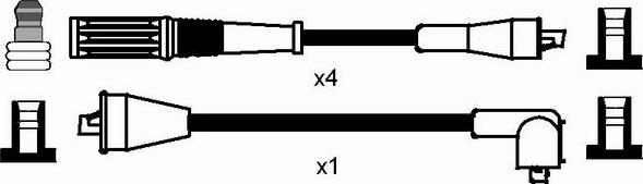 NGK 7203 - Augstsprieguma vadu komplekts ps1.lv