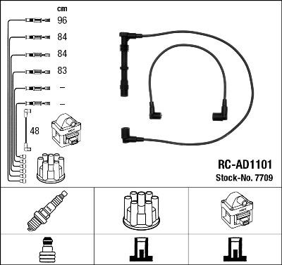 NGK 7709 - Augstsprieguma vadu komplekts ps1.lv