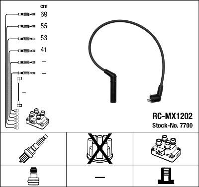 NGK 7700 - Augstsprieguma vadu komplekts ps1.lv