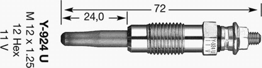 NGK Y-924U - Kvēlsvece ps1.lv