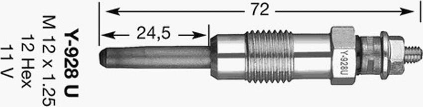 NGK Y-928U - Kvēlsvece ps1.lv