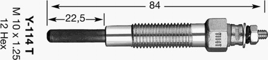 NGK Y-114T - Kvēlsvece ps1.lv