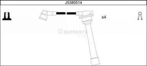 Nipparts J5380514 - Augstsprieguma vadu komplekts ps1.lv