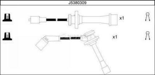 Nipparts J5380309 - Augstsprieguma vadu komplekts ps1.lv