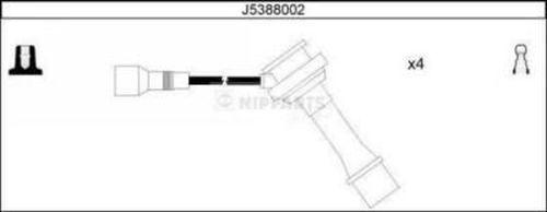 Nipparts J5388002 - Augstsprieguma vadu komplekts ps1.lv