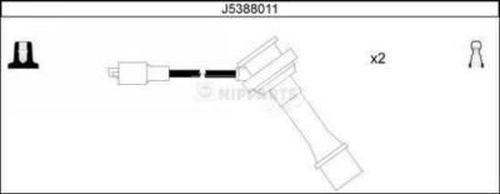 Nipparts J5388011 - Augstsprieguma vadu komplekts ps1.lv