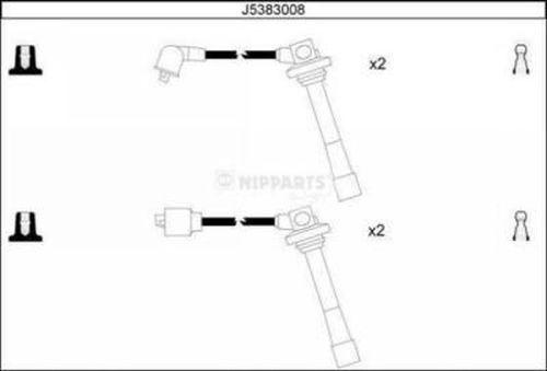 Nipparts J5383008 - Augstsprieguma vadu komplekts ps1.lv