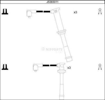 Nipparts J5383011 - Augstsprieguma vadu komplekts ps1.lv