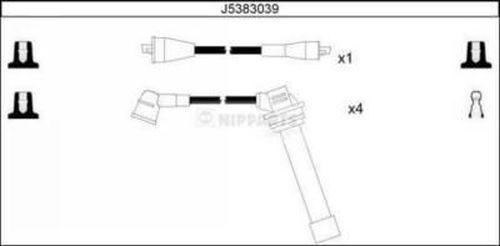 Nipparts J5383039 - Augstsprieguma vadu komplekts ps1.lv