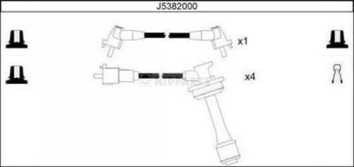 Nipparts J5382000 - Augstsprieguma vadu komplekts ps1.lv