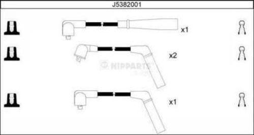 Nipparts J5382001 - Augstsprieguma vadu komplekts ps1.lv