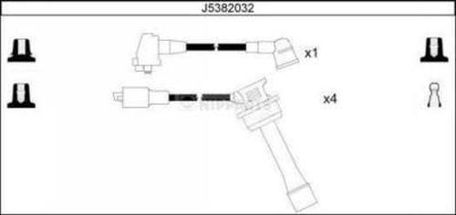 Nipparts J5382032 - Augstsprieguma vadu komplekts ps1.lv