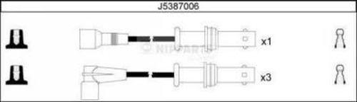 Nipparts J5387006 - Augstsprieguma vadu komplekts ps1.lv